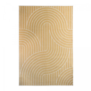 Tapis extérieur, kilim reversible 160x230 EX1 RUOB crème et jaune