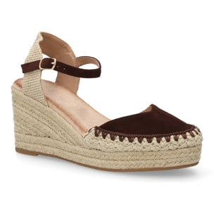 Sandalia de Cuña de Yute para Mujer, Comodas y Elegantes con Detalles Trenzados