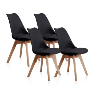 Pack 4 sillas Bistro Negro