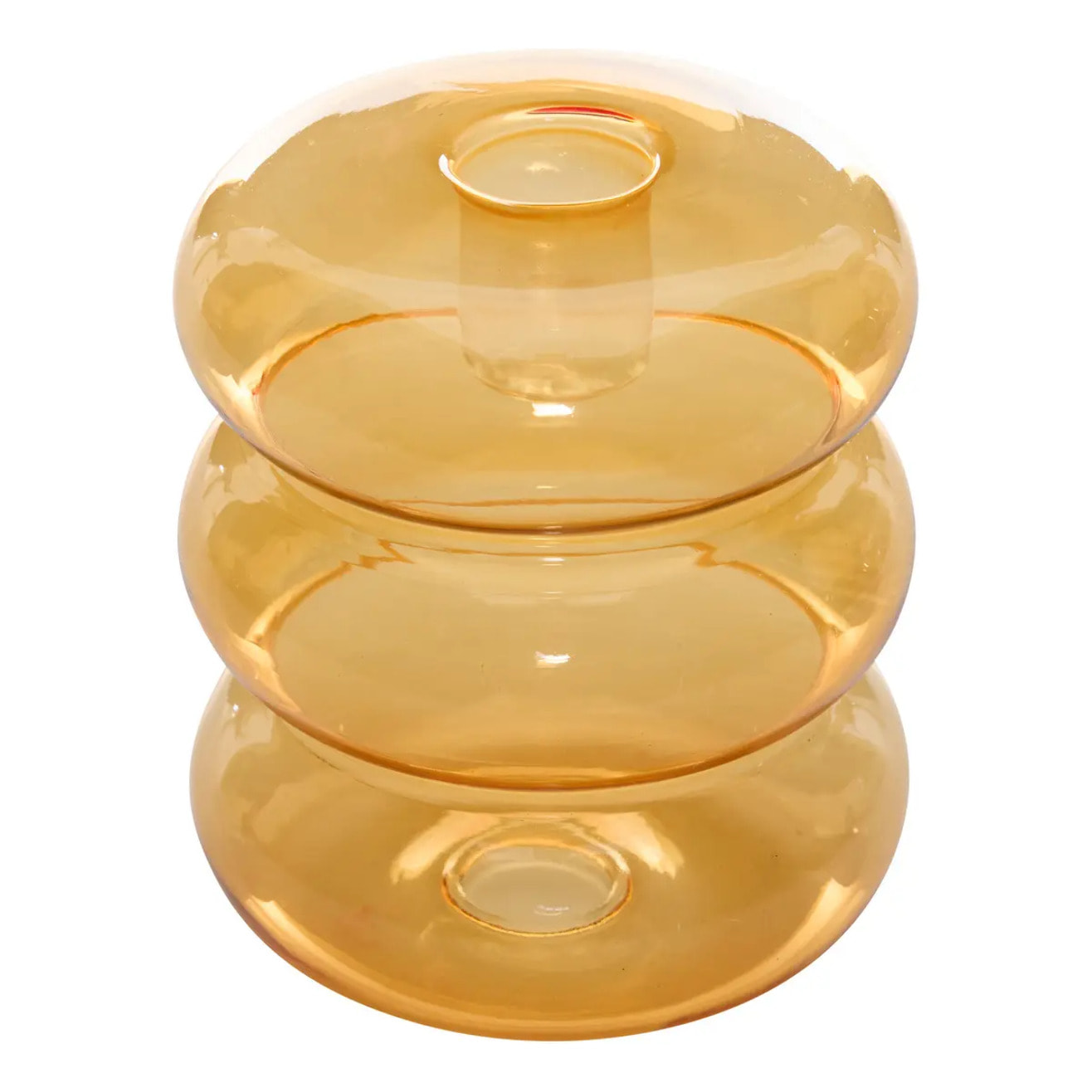 Bougeoir Pool en Verre 9x9x10,5cm Violet