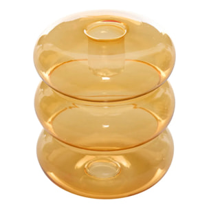 Bougeoir Pool en Verre 9x9x10,5cm Violet