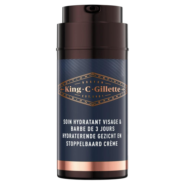 Soin Hydratant Visage Et Barbe De 3 Jours King C. Gillette 100 ml
