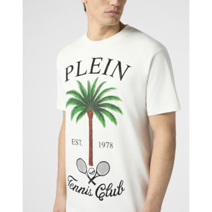 PHILIPP PLEIN Round Neck T-Shirt Tennis Club Stones