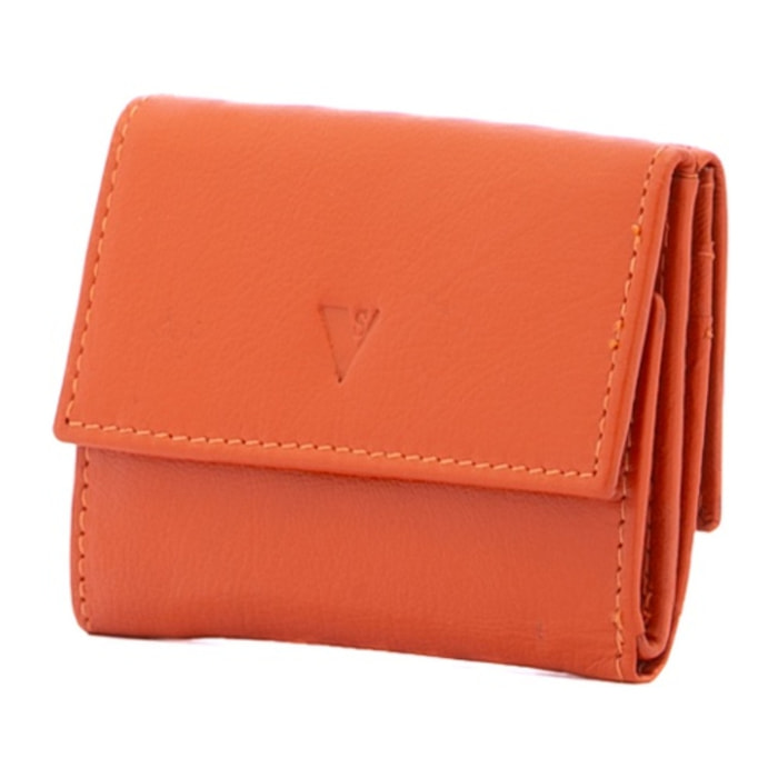 Portafoglio donna - Modello False - Ecopelle e poliestere - 10.0 x 7.5 x 2.0 cm
