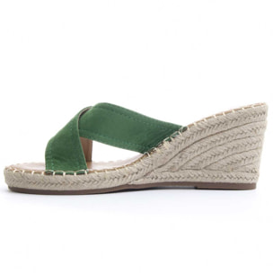 Sandalias de Cuña - Verde - Altura: 7 cm