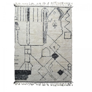 Authentique tapis berbère fait à la main en laine JEGE