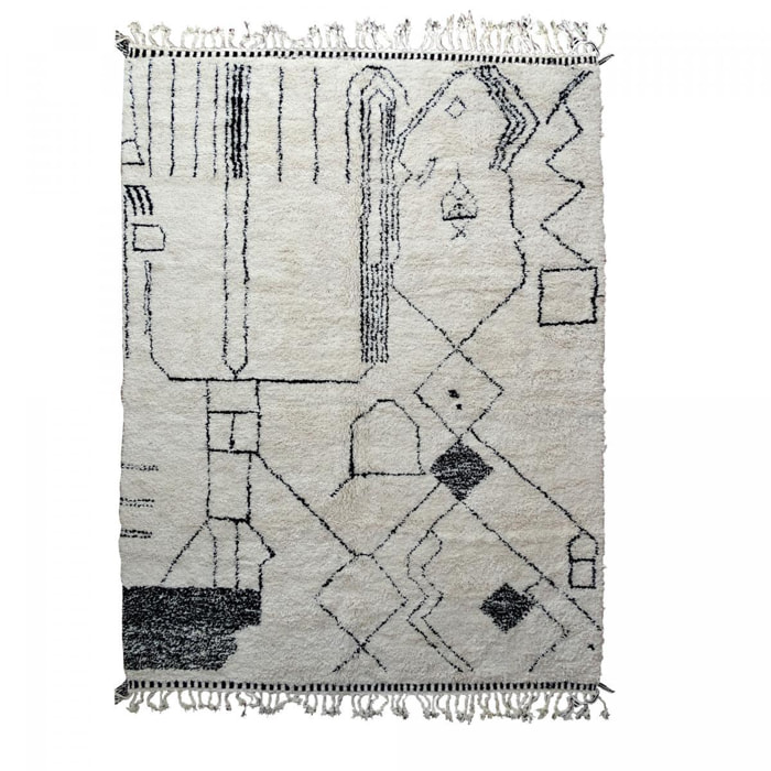 Authentique tapis berbère fait à la main en laine JEGE