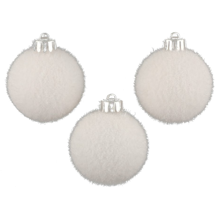 Bolas de Navidad blancas x3