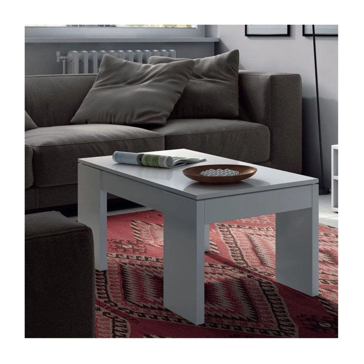 Mesa de centro elevable Kendra Blanco