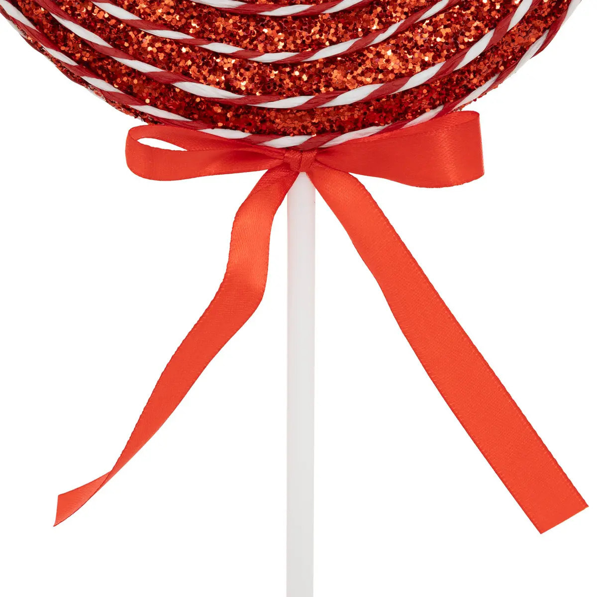 Sujet sucette polystyrène D.19cmxH.50cm rouge