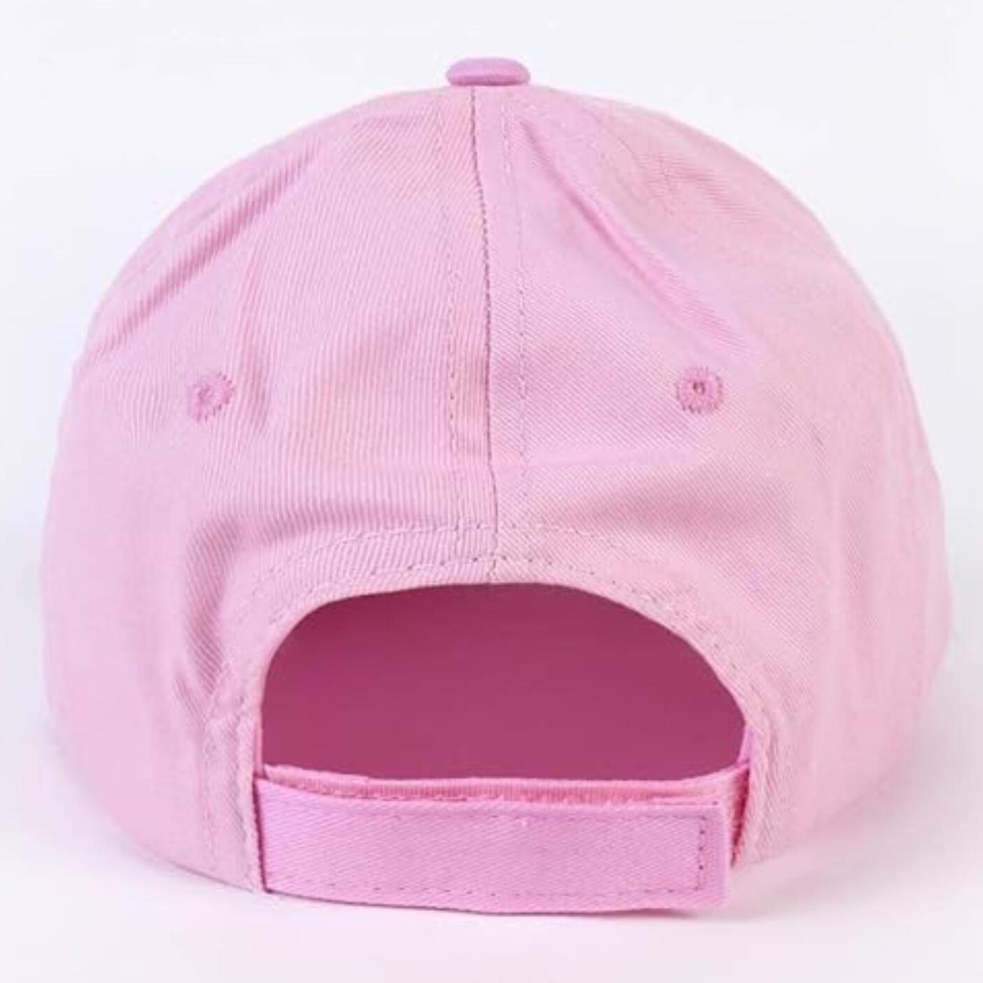 Gorra infantil de peppa pig - color rosa - apta de 2 a 8 años - combina algodón y poliéster - gorra para niños con velcro trasero ajustable