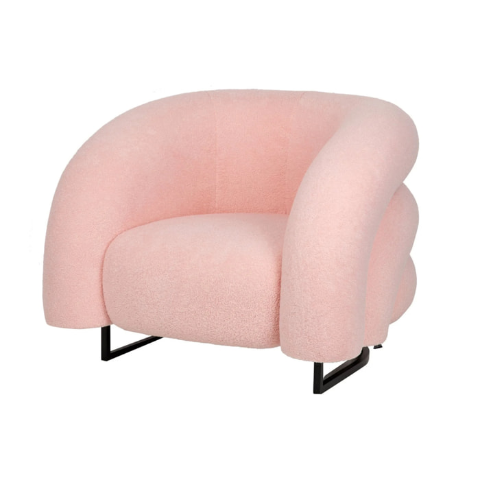 Sillon Boucle Rosa Hanko 89x85x74 Cm