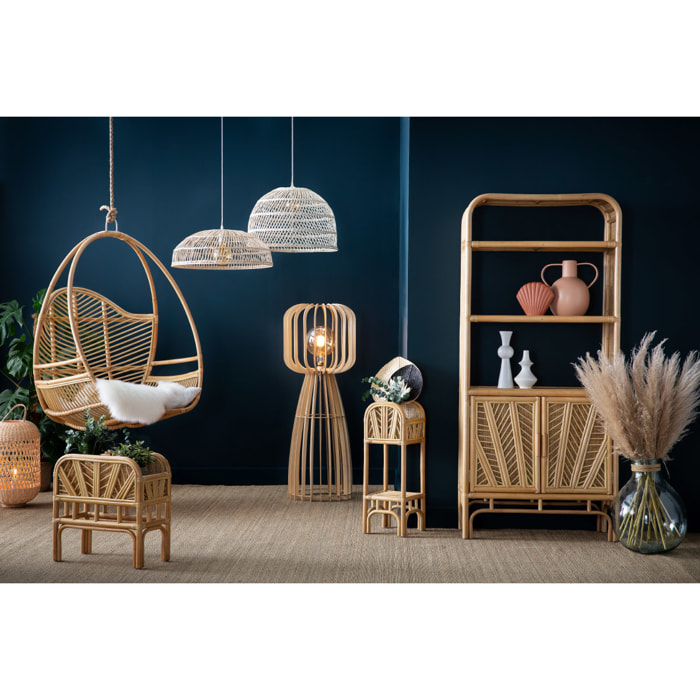 Bibliothèque vintage en rotin naturel L80 cm GALON