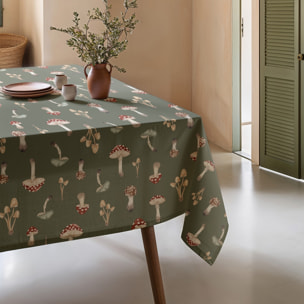 Nappe imprimée anti-tâches AMANITA VERDE
