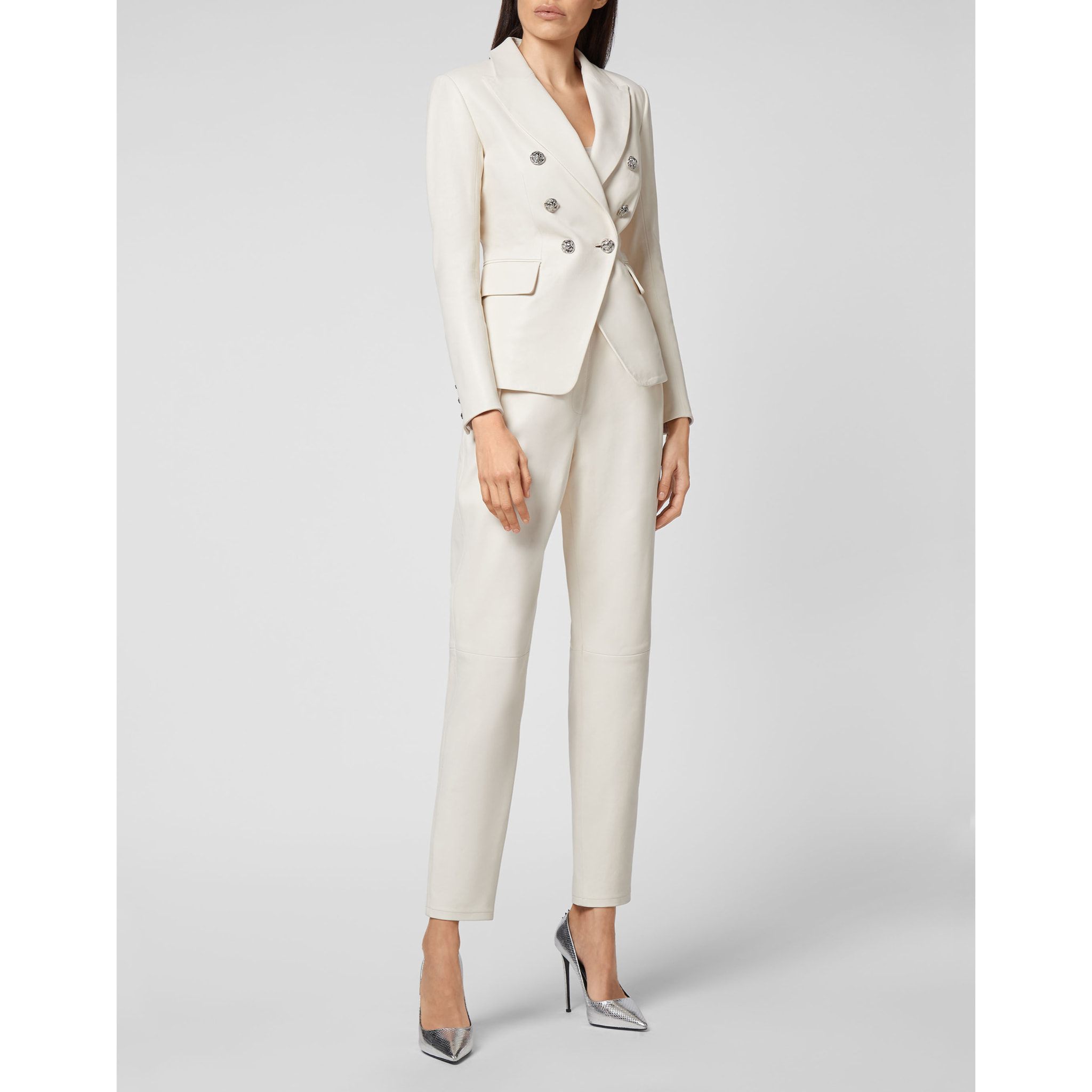 PHILIPP PLEIN Blazer de cuero ICONIC PLEIN