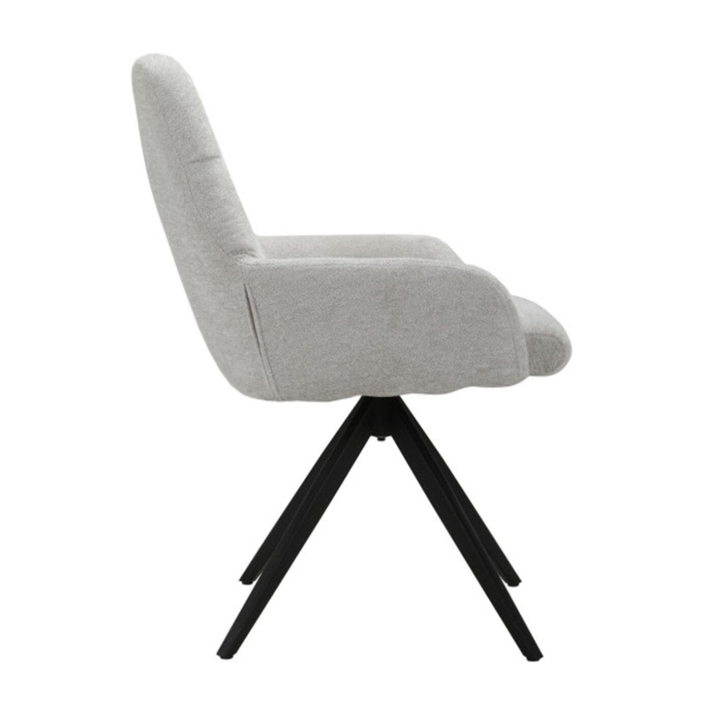 Chaise rotative 360 avec accoudoirs et pieds métal - 2 coloris - OSMAN