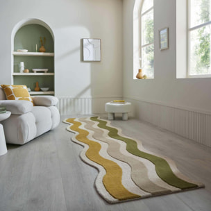 Tapis de couloir en laine festonné CASCADE