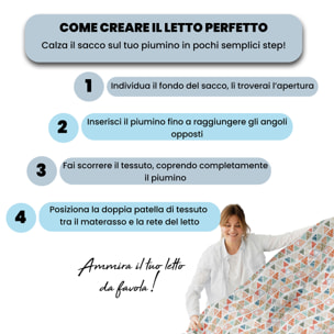 COPRIPIUMINO FANTASY, 100% Microfibra, No Stiro - DIFFERENT