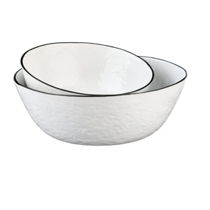 Saladier PURE Ø24cm et Ø30cm - 2 pièces - Blanc Neige