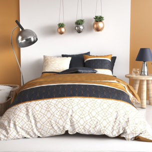 Parure housse de couette imprimé 100% coton - felora