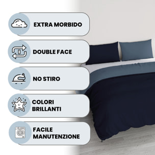 PARURE COPRIPIUMINO ZOE - 100% Microfibra - Made in Italy