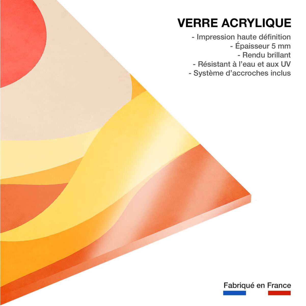 Tableau scandinave Vague harmonieuse Tableau plexiglas