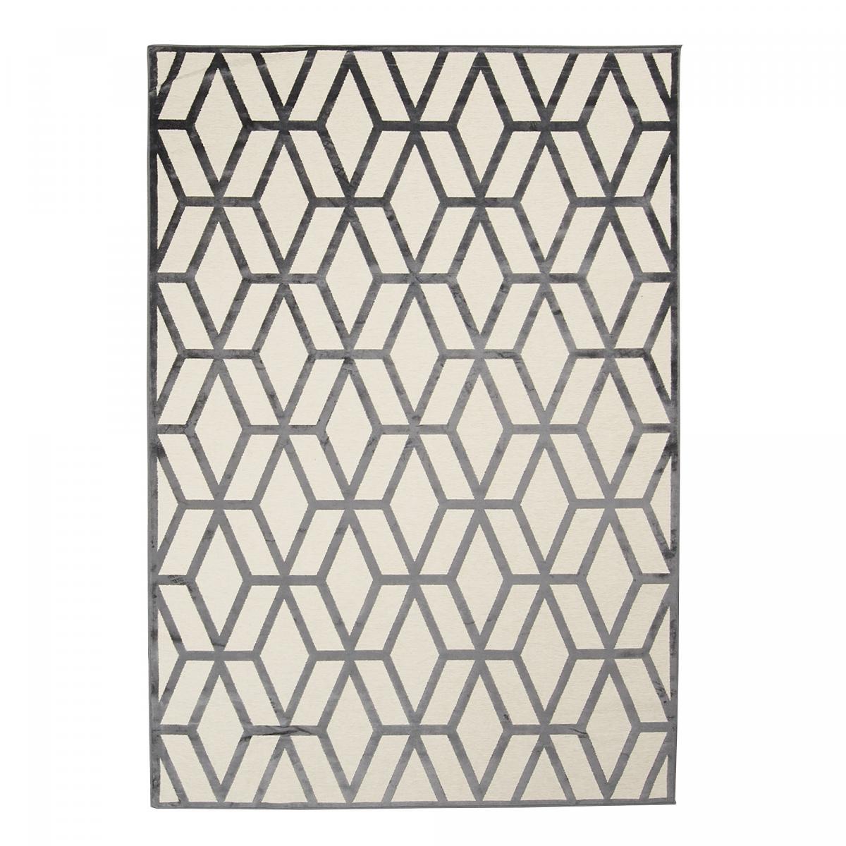 Tapis fin Foho en viscose aspect en relief