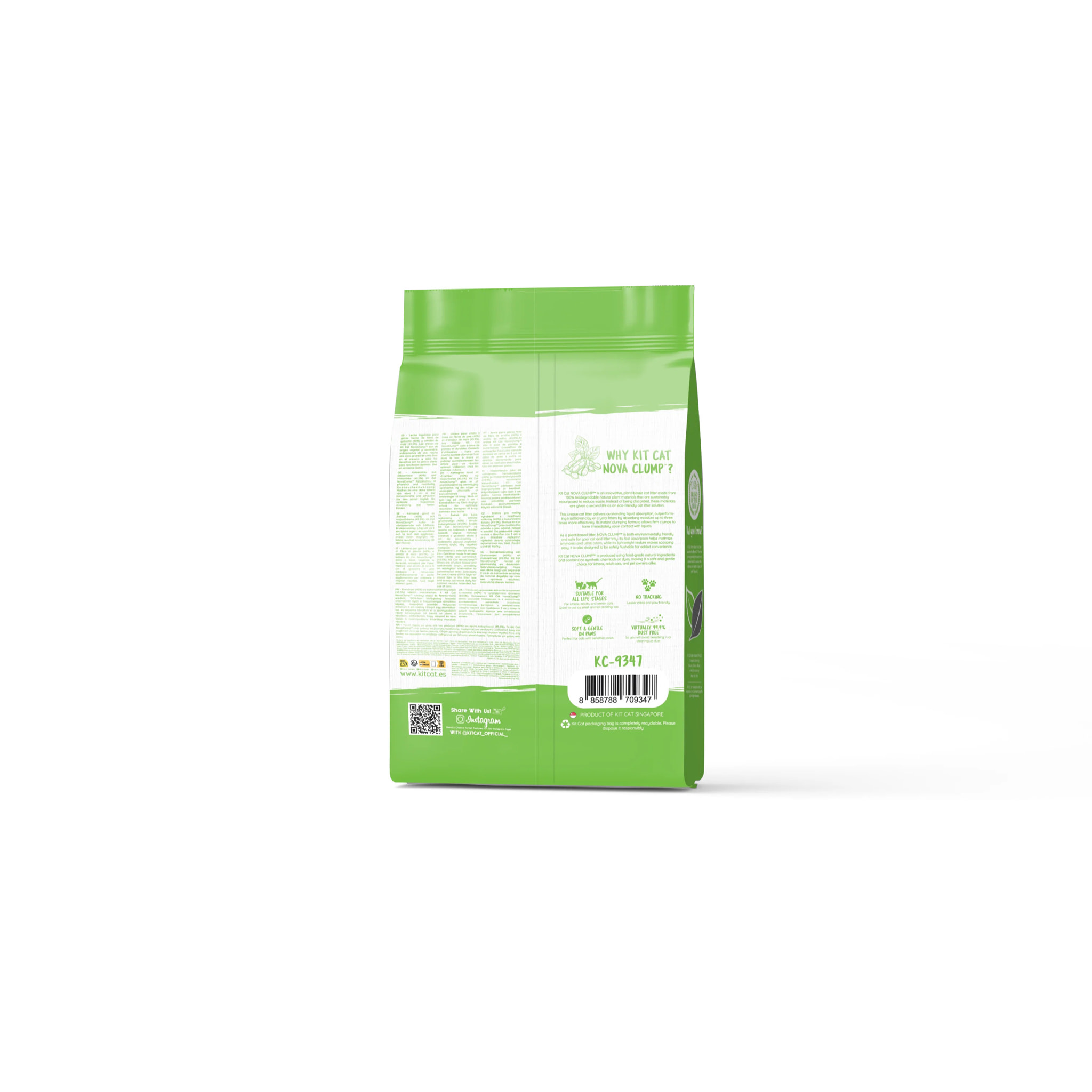 Kit Cat Arena Eco Nova - Green Tea 7 L Arena para gatos