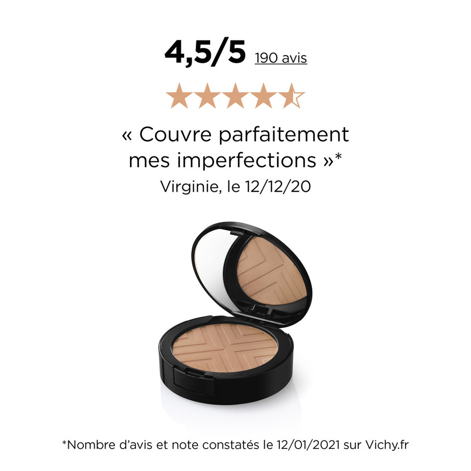 N°45 GOLD - Fond de Teint Poudre Compacte 9,5 g