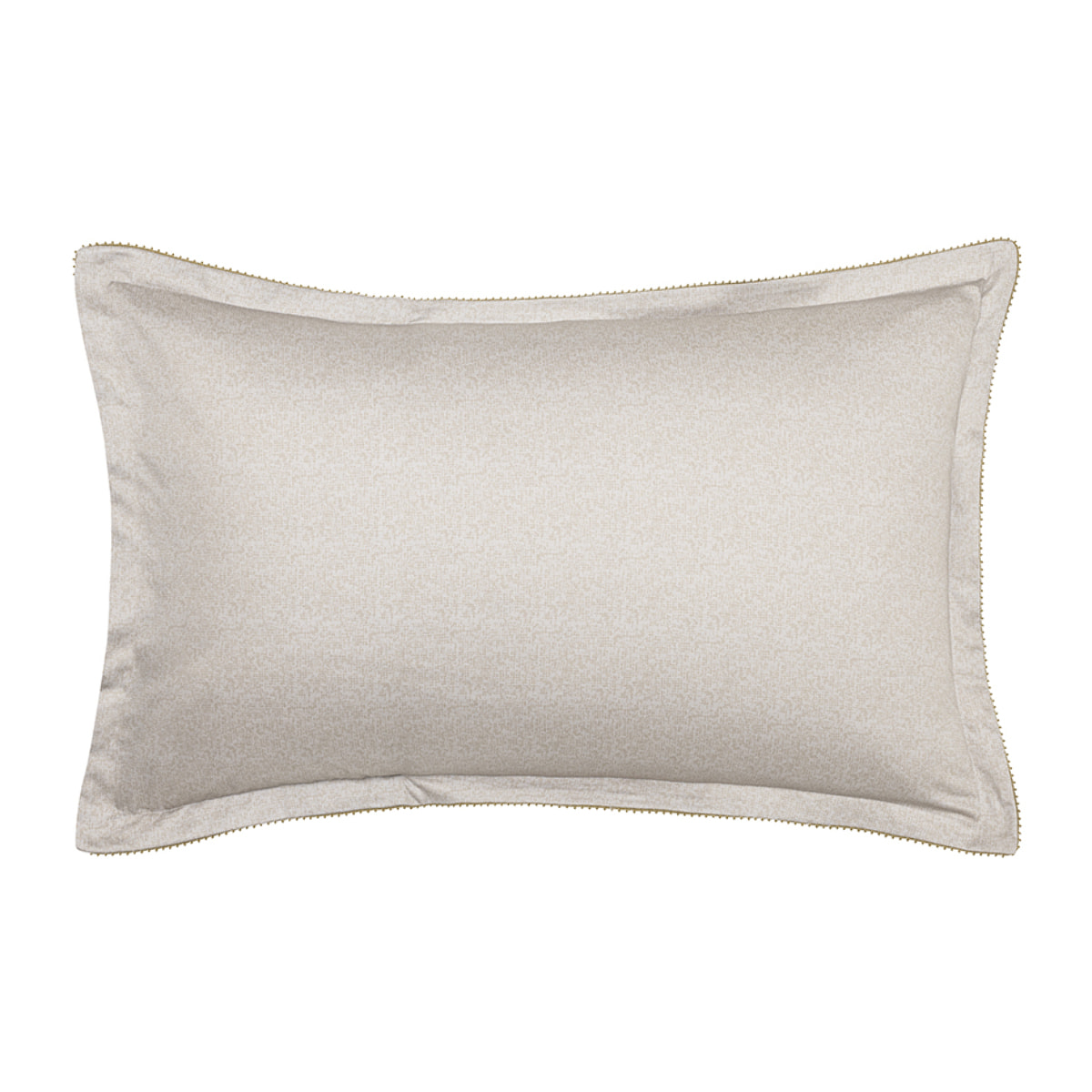 Taie d'oreiller imprimée en satin de coton bio, ROCAILLE, Gris Brume