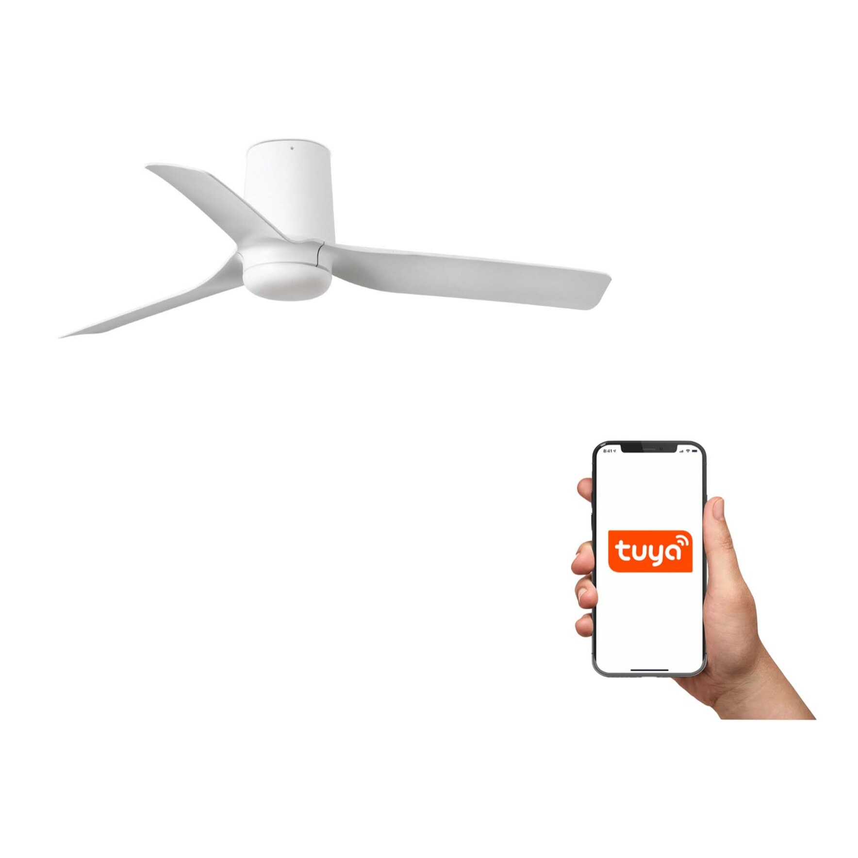 MINI PUNT TUB S Ventilatore a soffitto bianco TUYA