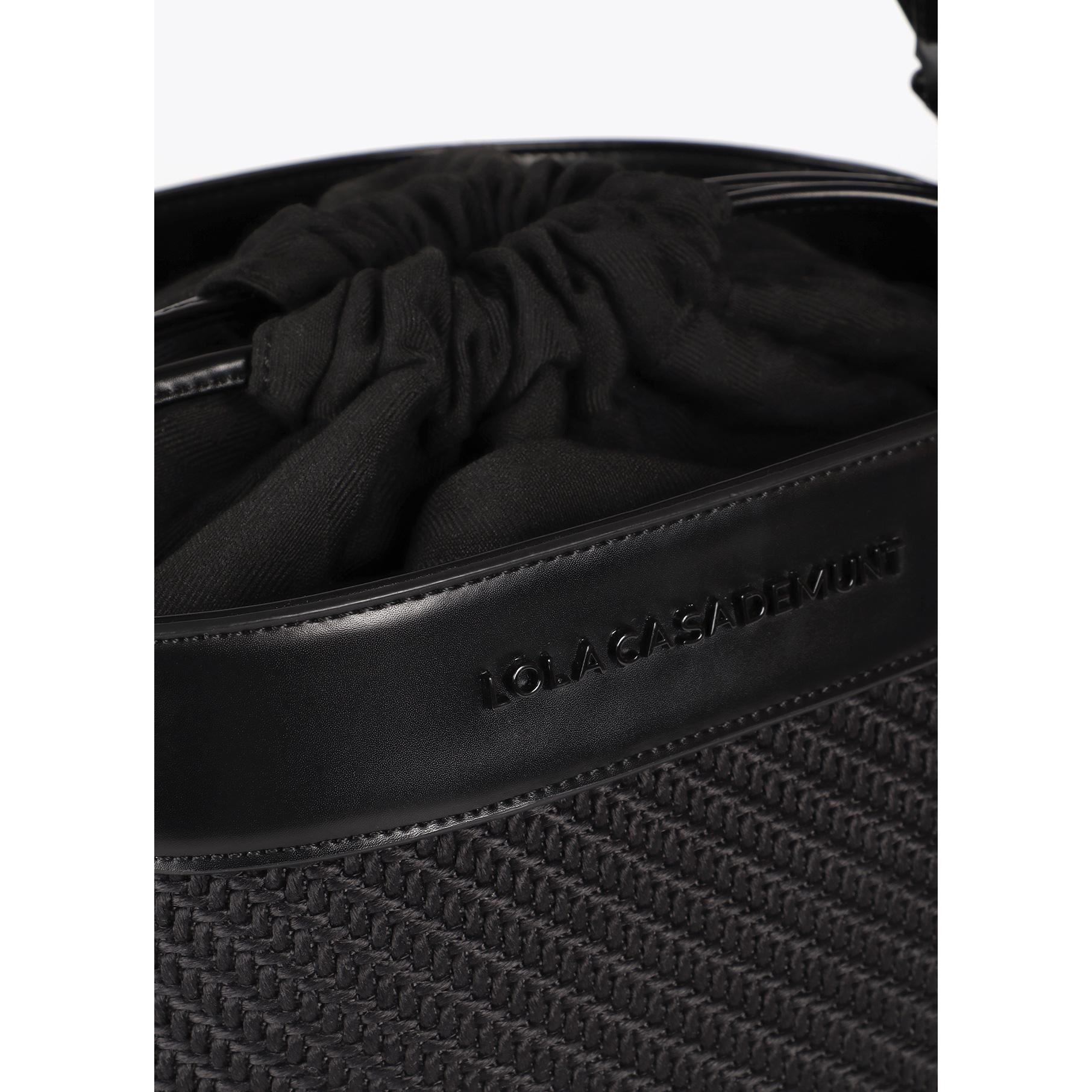 Borsa Hobo in Tessuto ed Effetto Pelle