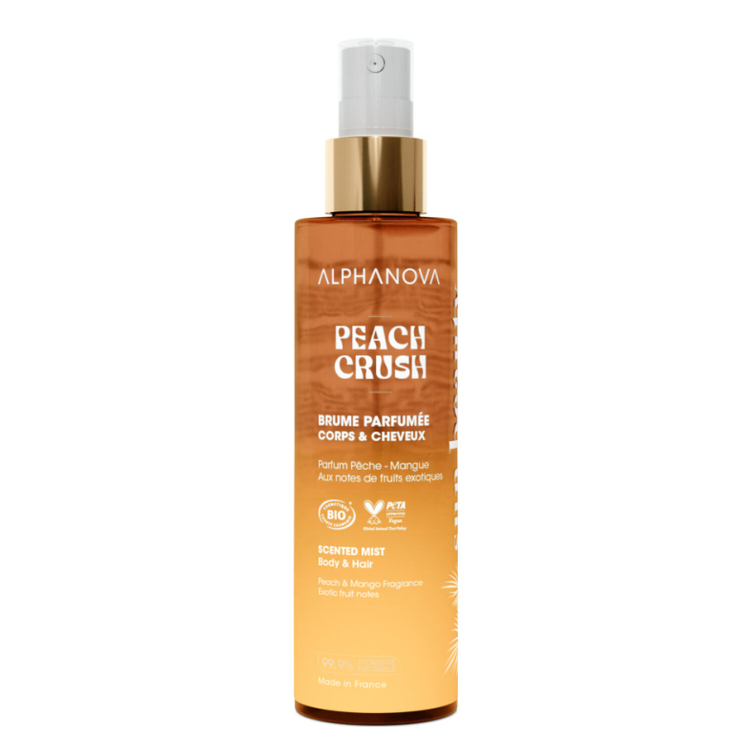 Peach Crush - Brume Parfumée Cheveux et Corps Bio 100ml