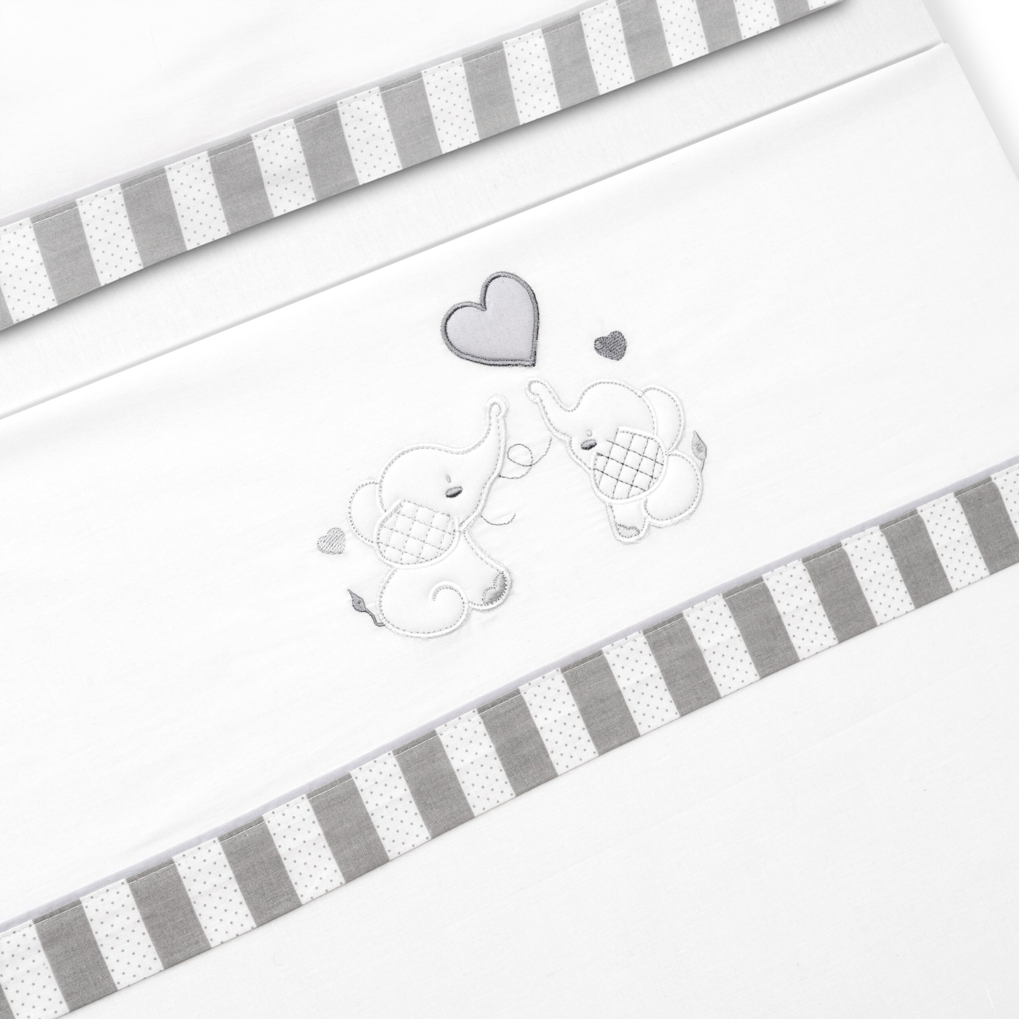 Triptico Coche Parejita Elefante Bco/Gris