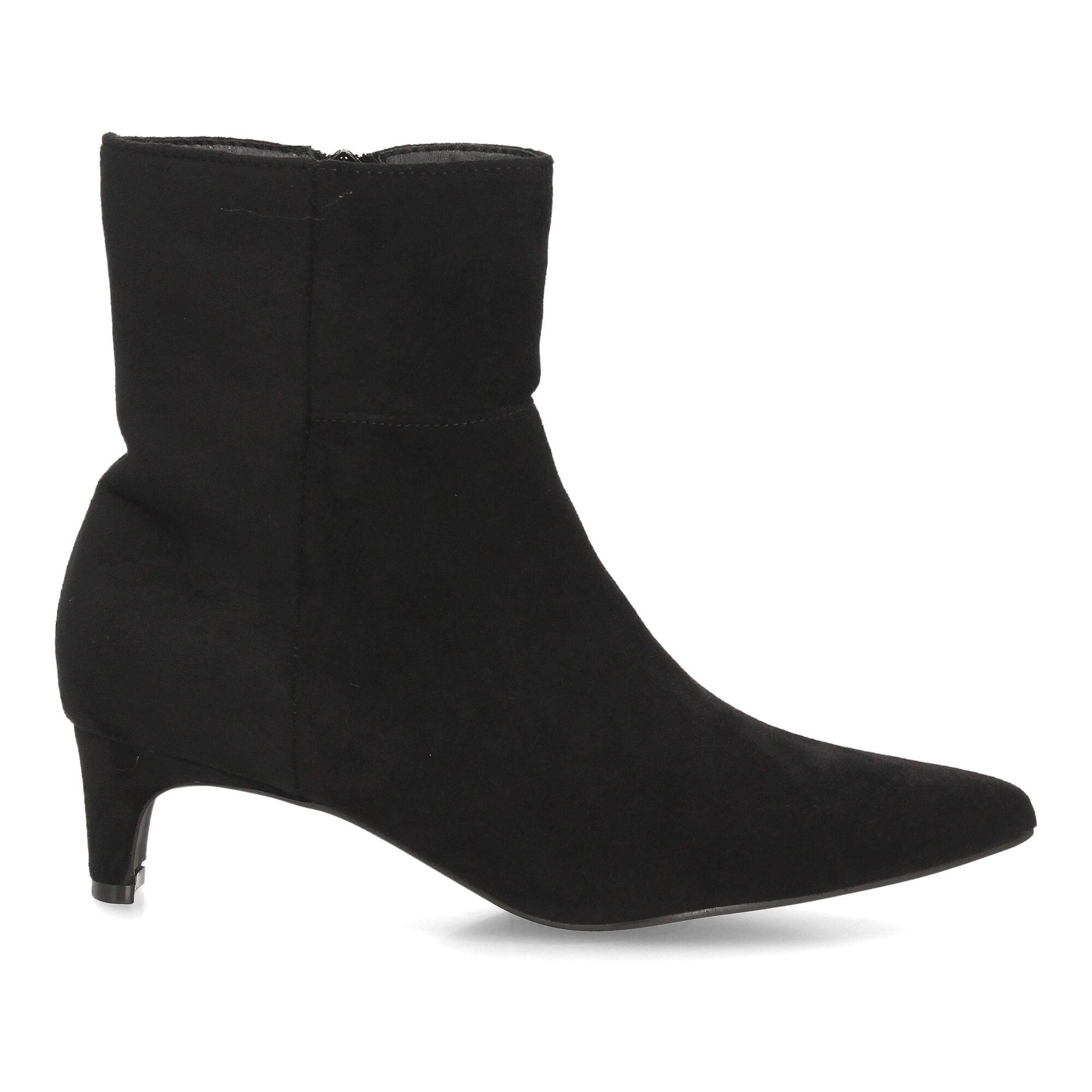 Botines de ante elegantes de tacón bajo femenino