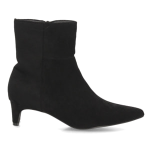 Botines de ante elegantes de tacón bajo femenino