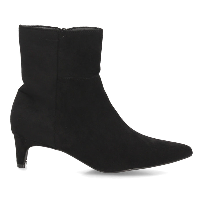 Botines de ante elegantes de tacón bajo femenino