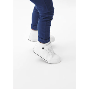 Scarpe da ginnastica per bambini, antiscivolo, punta larga, bianche