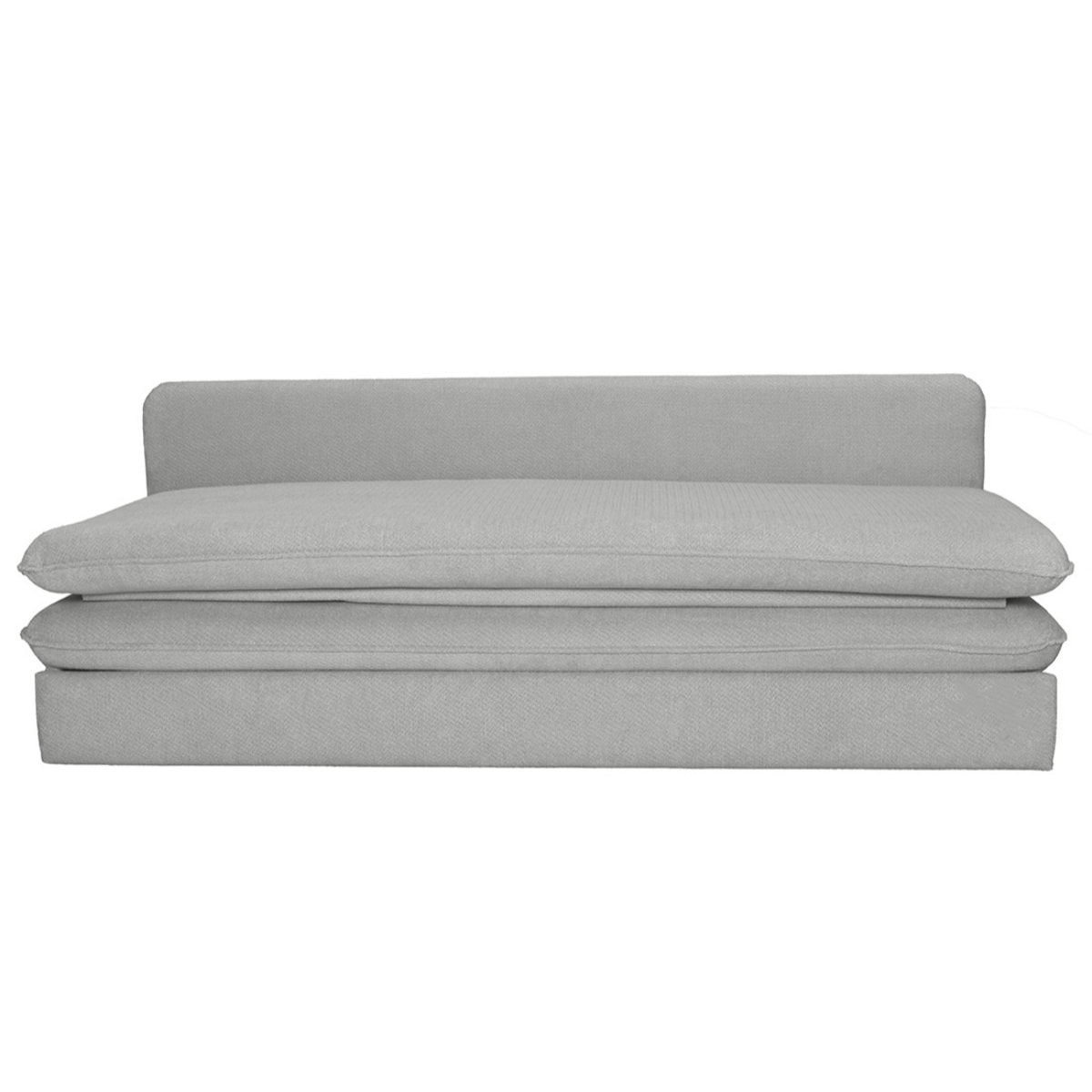 Ysal - canapé 3 places convertible déplimousse en velours texturé - Gris clair