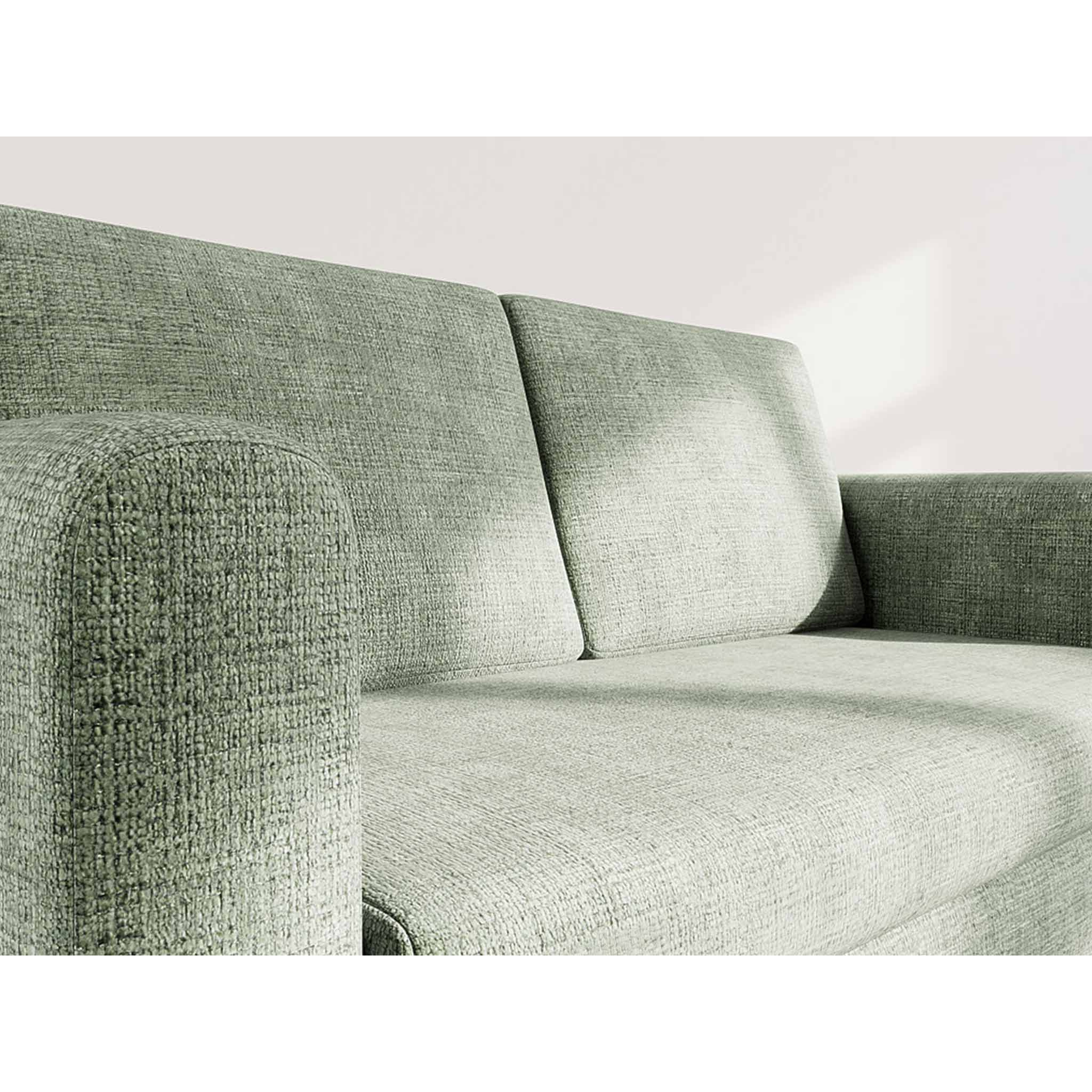 Marilia - Canapé 2 places convertible déplimousse en velours texturé - Vert