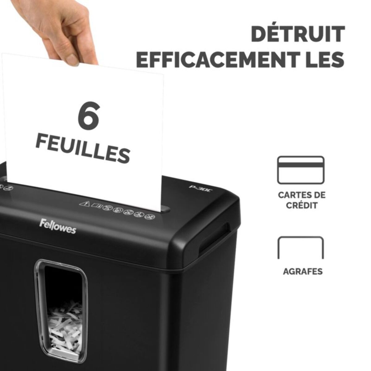 Destructeur FELLOWES P 30C Coupe croisée