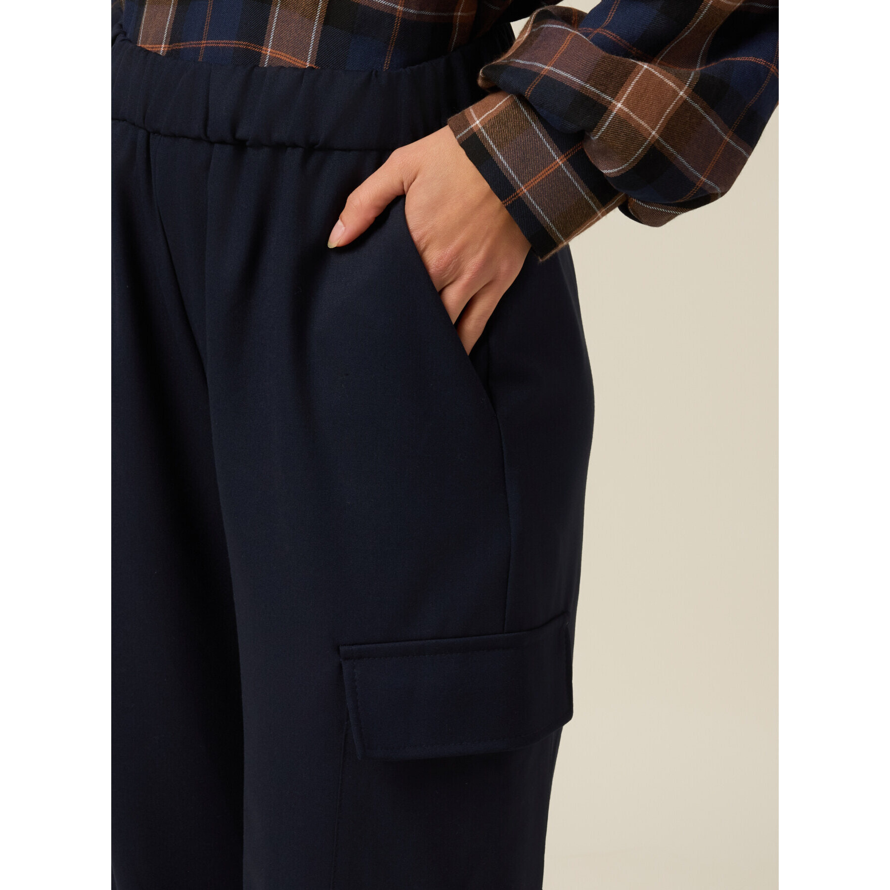 Oltre - Pantalones joggers cargo - Azul