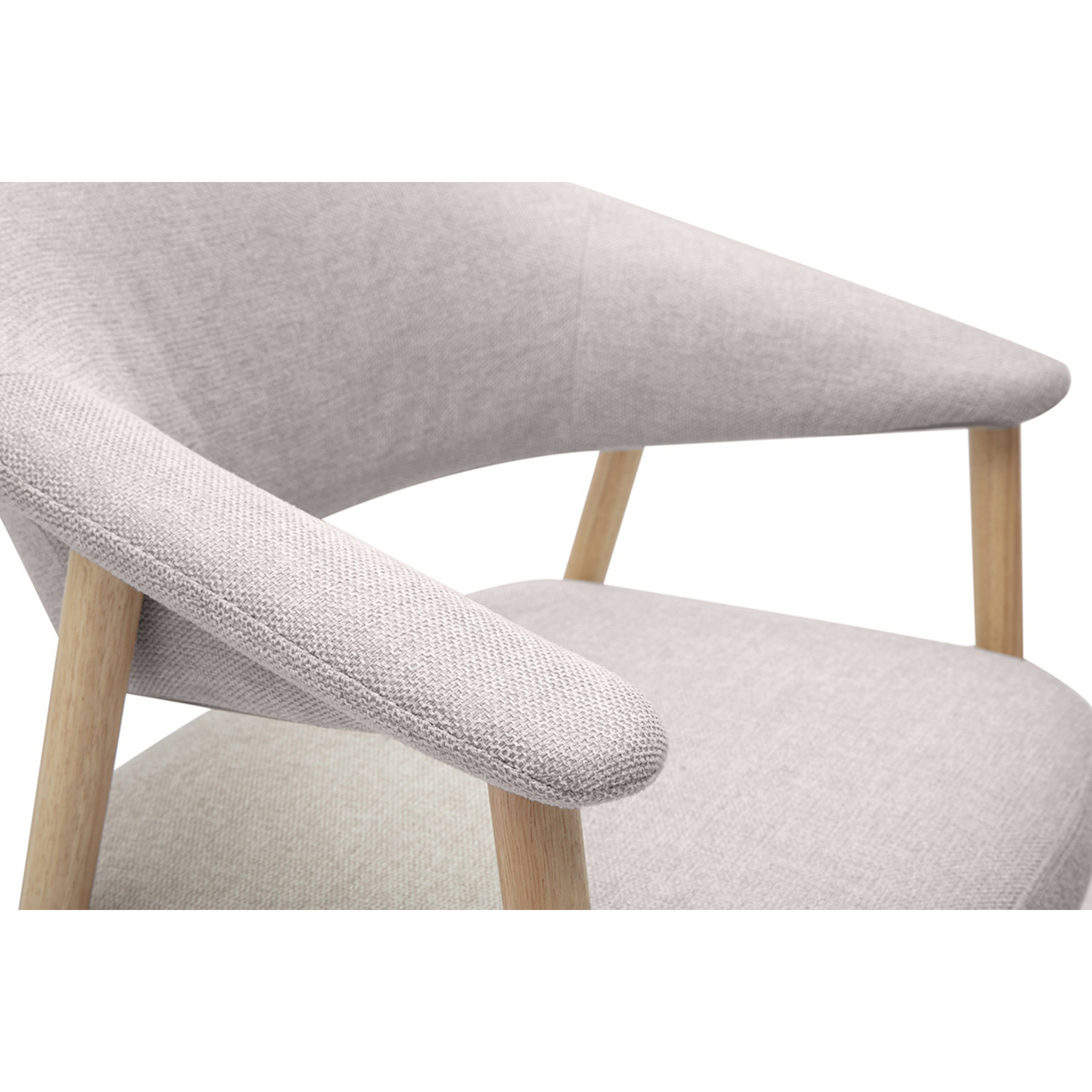 Chaises en tissu effet velours texturé beige et bois clair (lot de 2) GIULIA