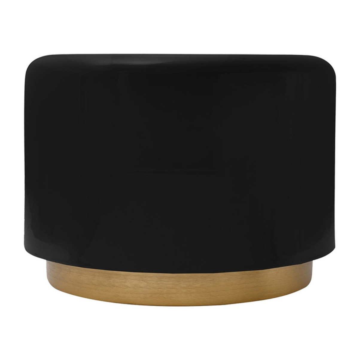 Pouf di design Artisse 250 nero con base dorata