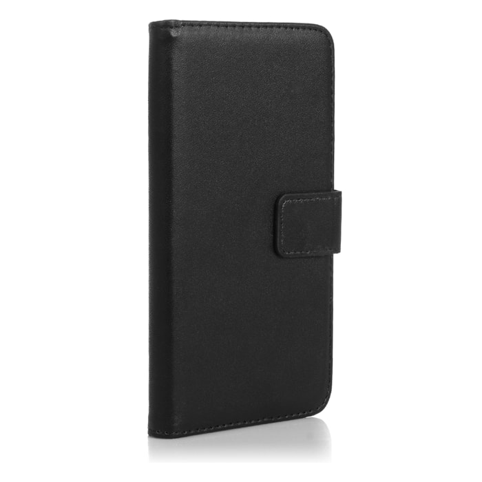 DAM Custodia a libro in ecopelle per iPhone X 7x2x14 cm. Colore nero