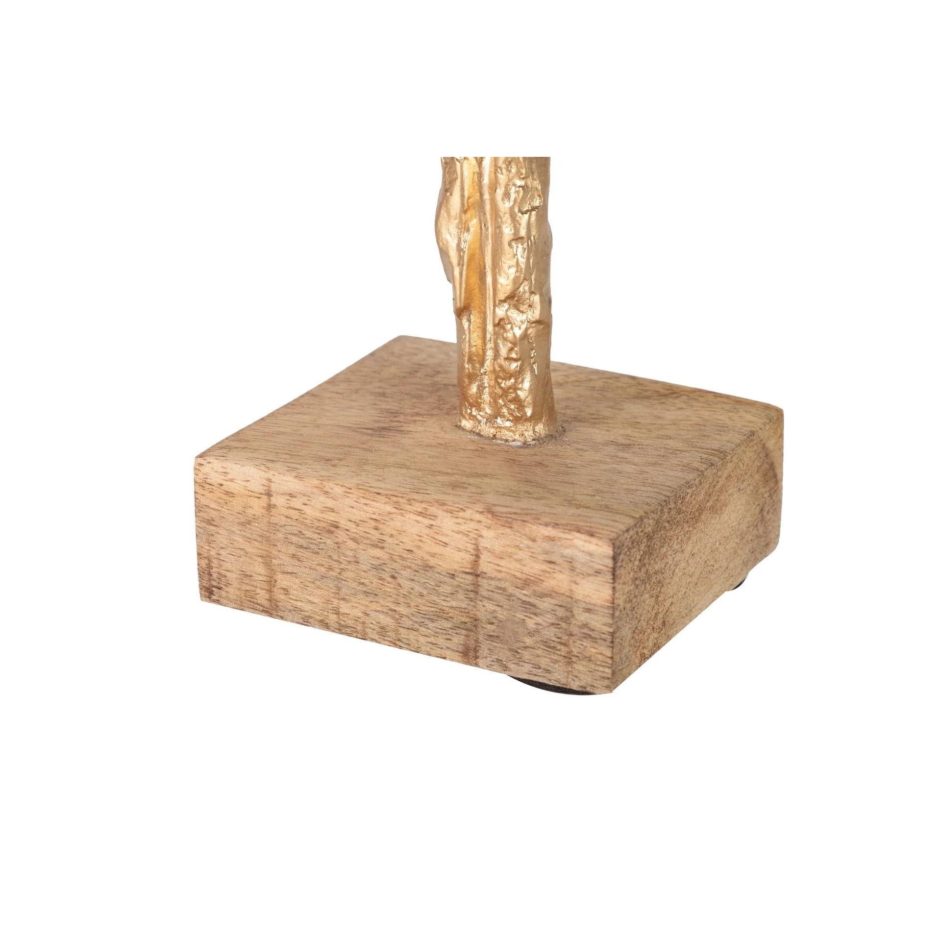 Figura Hombre Poliresina Madera Mango 9x9x61 Cm