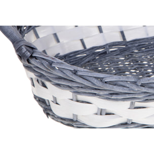 Cesto ovale con manici - Pezzi 3 - GRIGIO - Bianchi Dino SpA