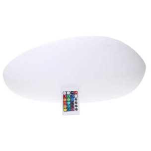 Lampada led in plastica ricaricabile sasso multicolor cm40x30h15