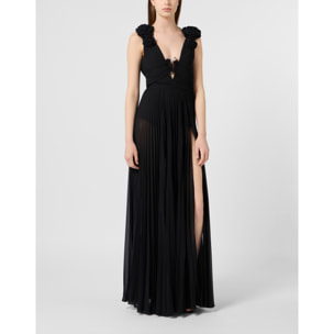PHILIPP PLEIN Long Evening Dress Flowers