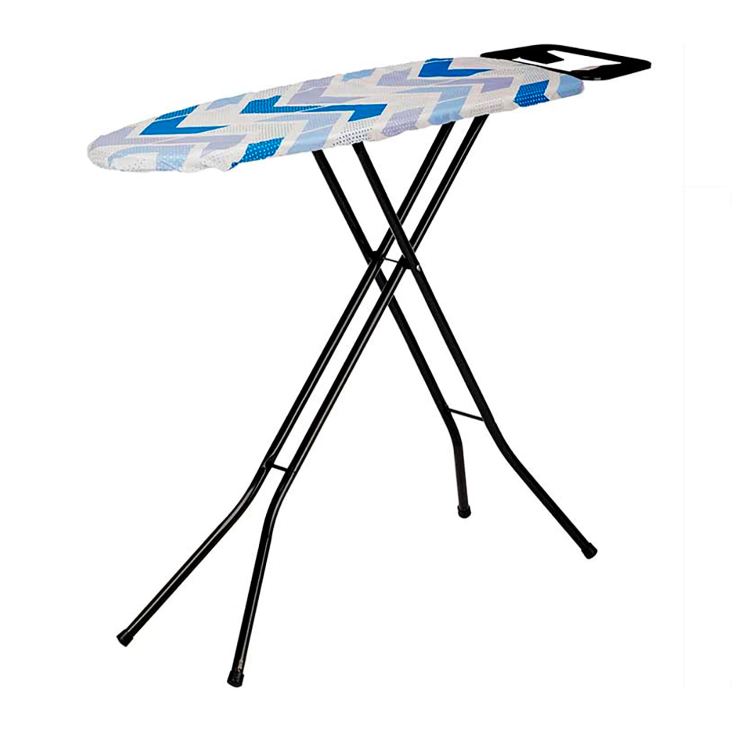 Asse da stiro pieghevole. Design Zig Zag. Area di stiratura 30x105 cm